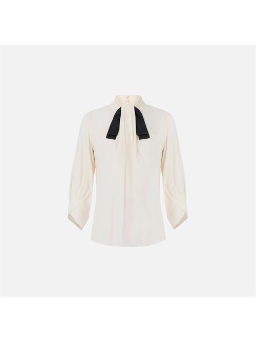 Blusa in georgette con cravattino ELISABETTA FRANCHI | CA17866E2/E84